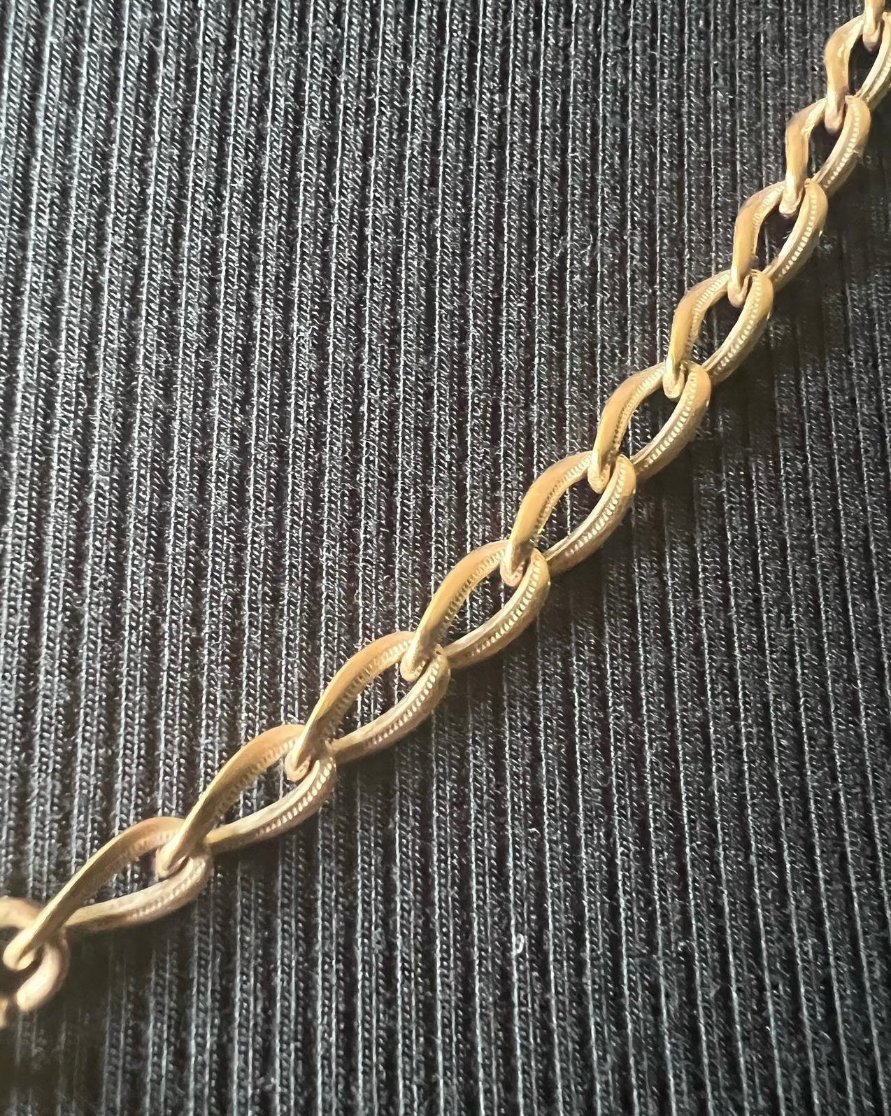 Rose gold filled antique watch chain