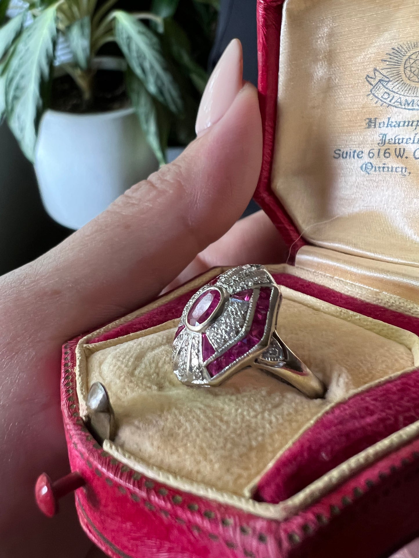 Vintage Ruby and diamond ring