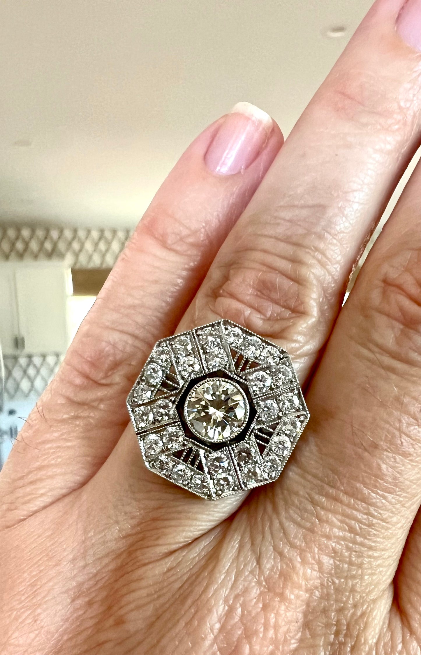 Art Deco Diamond and Platinum ring