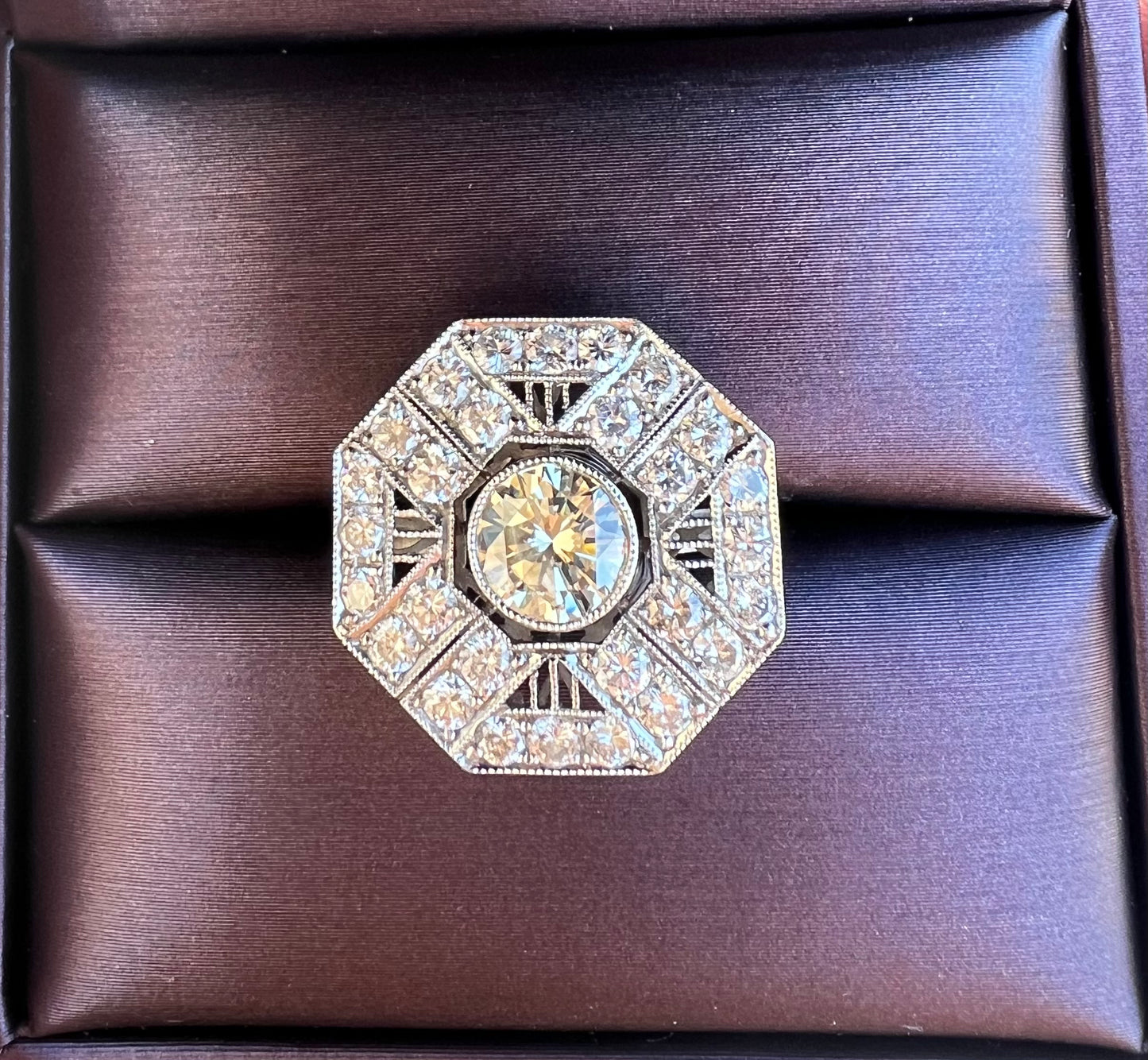 Art Deco Diamond and Platinum ring