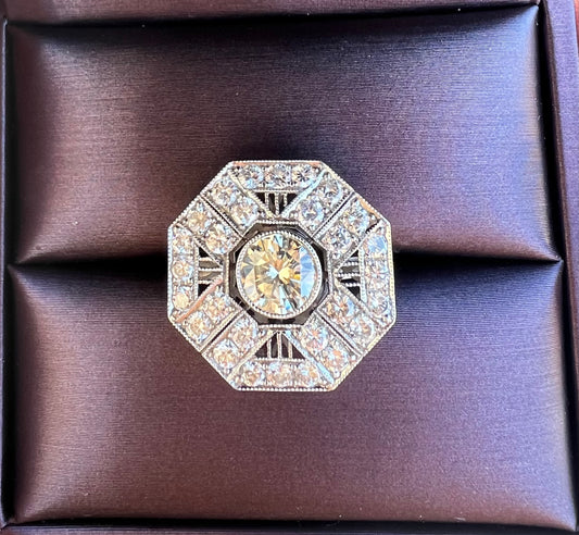 Art Deco Diamond and Platinum ring